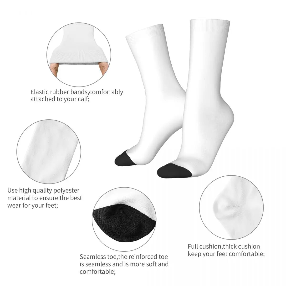 Black and White Bernedoodle Socks