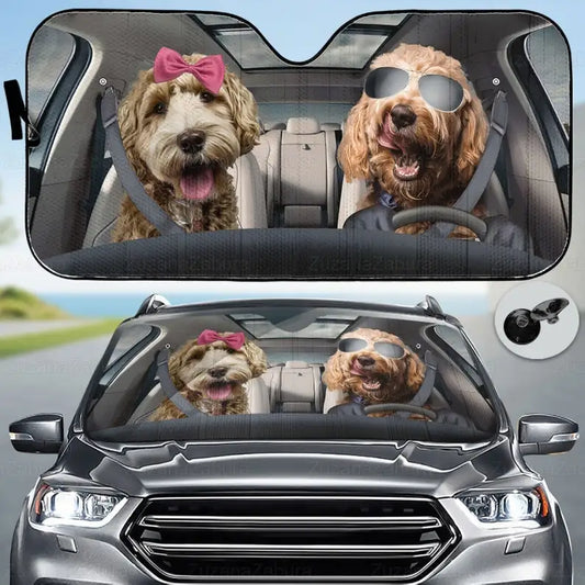Labordoodle Car Sunshade - Cool Your Car